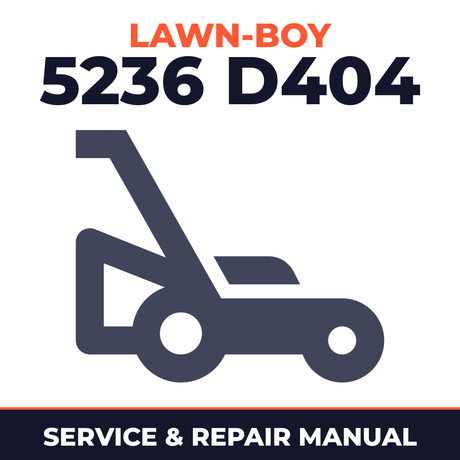 Lawn Boy 5236 1968 800000001-899999999 Lawn-Boy D404 Walk-Behind Mower Service & Repair Manual