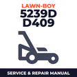 Lawn Boy 5239D 1975 500000001-599999999 Lawn-Boy D409 Walk-Behind Mower Service & Repair Manual