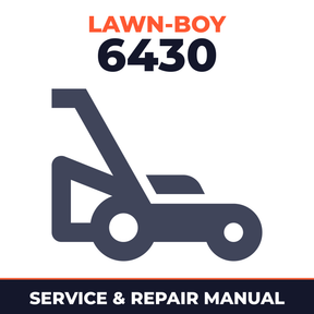 Lawn Boy 6430 1986 E00000001-E99999999 Lawn-Boy F Walk-Behind Mower Service & Repair Manual