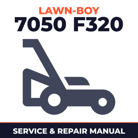 Lawn Boy 7050 1982 A00000001-A99999999 Lawn-Boy F320 Walk-Behind Mower Service & Repair Manual