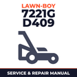 Lawn Boy 7221G 1980 000000001-099999999 Lawn-Boy D409 Walk-Behind Mower Service & Repair Manual