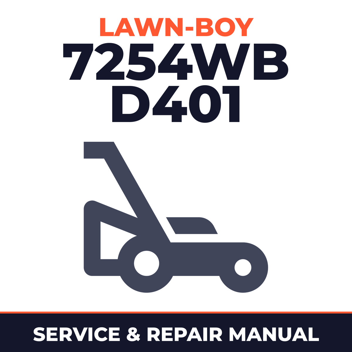 Lawn Boy 7254WB 1965 500000001-599999999 Lawn-Boy D401 Walk-Behind Mower Service & Repair Manual