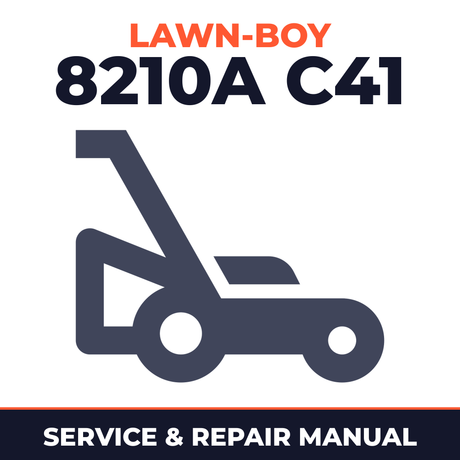 Lawn Boy 8210A 1961 100000001-199999999 Lawn-Boy C41 Walk-Behind Mower Service & Repair Manual