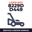 Lawn Boy 8229D 1974 400000001-499999999 Lawn-Boy D449 Walk-Behind Mower Service & Repair Manual