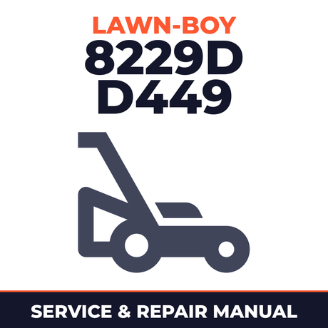 Lawn Boy 8229D 1974 400000001-499999999 Lawn-Boy D449 Walk-Behind Mower Service & Repair Manual