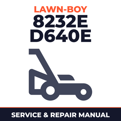 Lawn Boy 8232E 1974 400000001-499999999 Lawn-Boy D640E Walk-Behind Mower Service & Repair Manual