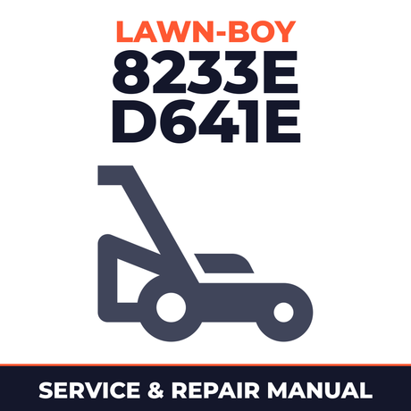 Lawn Boy 8233E 1976 600000001-699999999 Lawn-Boy D641E Walk-Behind Mower Service & Repair Manual