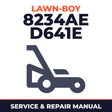 Lawn Boy 8234AE 1976 600000001-699999999 Lawn-Boy D641E Walk-Behind Mower Service & Repair Manual