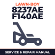 Lawn Boy 8237AE 1978 800000001-899999999 Lawn-Boy F140AE Walk-Behind Mower Service & Repair Manual