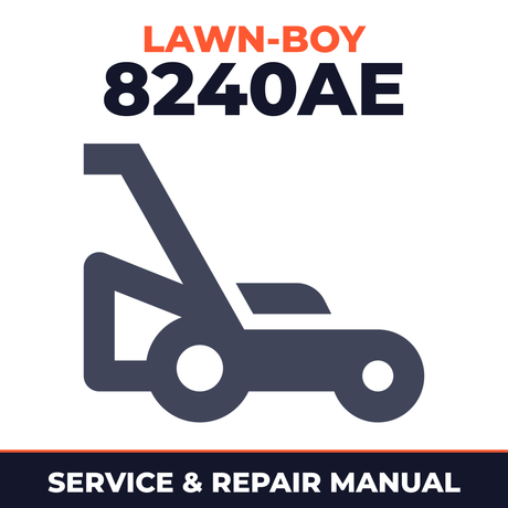 Lawn Boy 8240AE 1983 B00000001-B99999999 Lawn-Boy F Walk-Behind Mower Service & Repair Manual