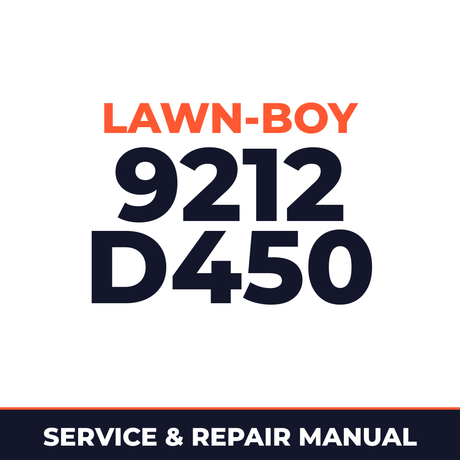 Lawn Boy 9212 1963 300000001-399999999 Lawn-Boy D450 Machine Service & Repair Manual