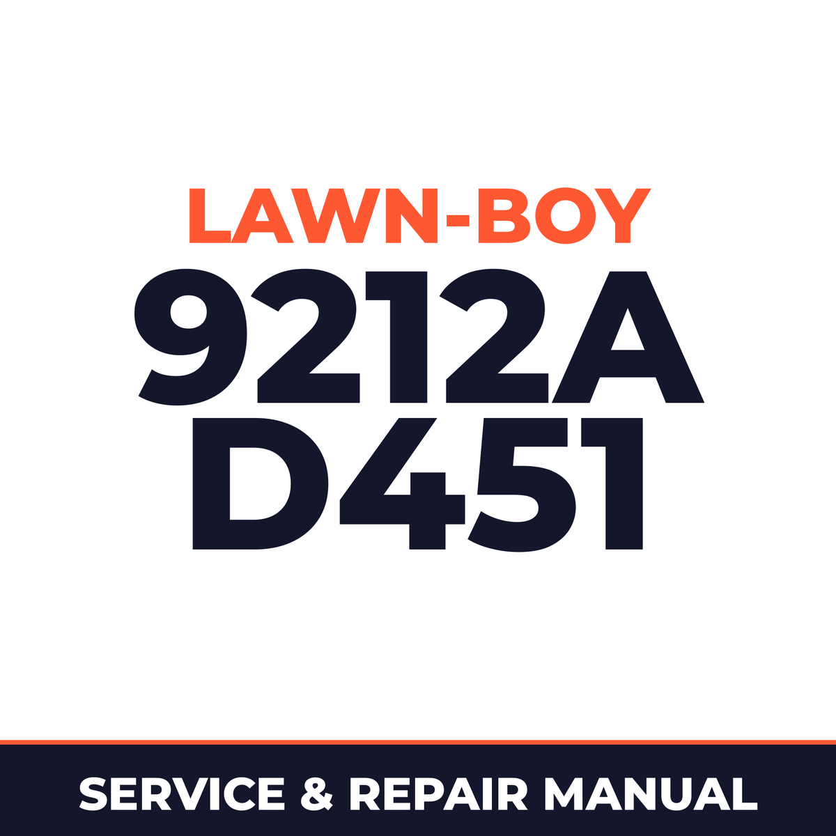Lawn Boy 9212A 1964 400000001-499999999 Lawn-Boy D451 Machine Service & Repair Manual