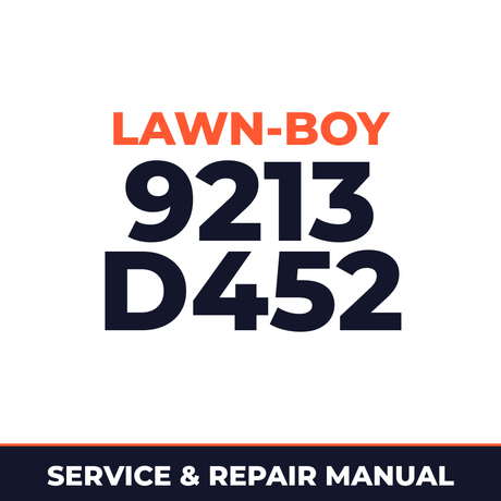 Lawn Boy 9213 1965 500000001-599999999 Lawn-Boy D452 Machine Service & Repair Manual