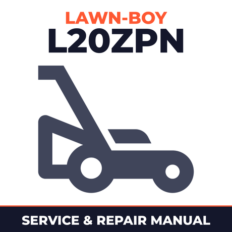 Lawn Boy L20ZPN 1989 H00000001-H99999999 Lawn-Boy F Walk-Behind Mower Service & Repair Manual