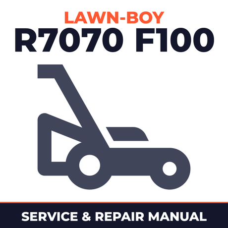 Lawn Boy R7070 1980 000000001-099999999 Lawn-Boy F100 Walk-Behind Mower Service & Repair Manual