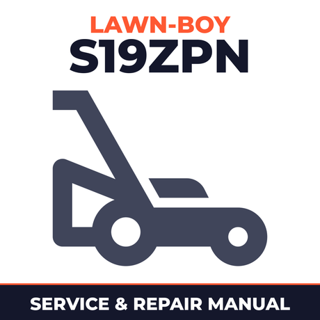 Lawn Boy S19ZPN 1989 H00000001-H99999999 Lawn-Boy F Walk-Behind Mower Service & Repair Manual