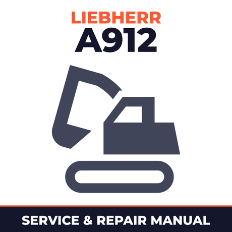 Liebherr A912 Litronic Standard Speeder Hydraulic Excavator Full Service & Repair Manual