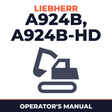 Liebherr A924B Litronic, A924B-HD Litronic Hydraulic Excavator Operators Manual