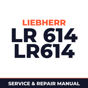 LIEBHERR LR 614 LR614 Crawler Service Repair Manual