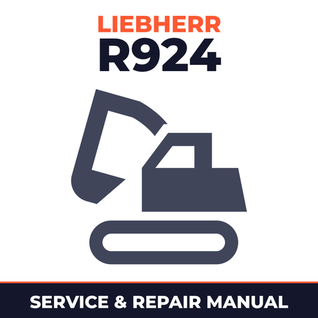 Liebherr R924 Compact Hydraulic Excavator Excavator Service Repair Factory Manual INSTANT