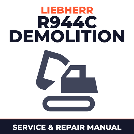Liebherr R944c Demolition Hydraulic Excavator Complete Workshop Service Repair Manual