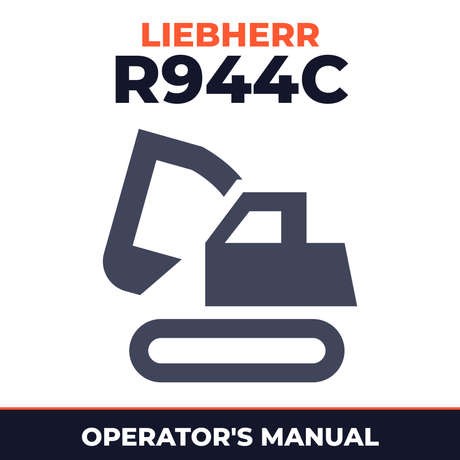 LIEBHERR R944C Excavator Operators OPERATING Manual (Serial no. from: 33772) #10