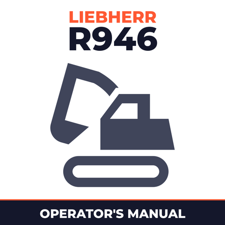LIEBHERR R946 Excavator Operators OPERATING Manual (Serial no. from: 34520)