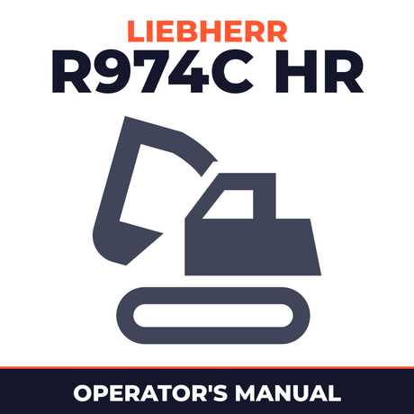 LIEBHERR R974C HR Excavator Operators OPERATING Manual (Serial no. from: 25370) #7