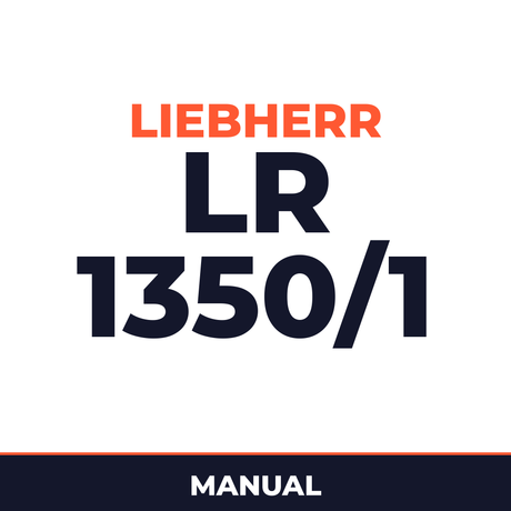 LR 1350/1 Crawler crane with lattice mast manual Liebherr