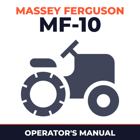Massey Ferguson Mf-10 Garden Tractor Operator's Manual