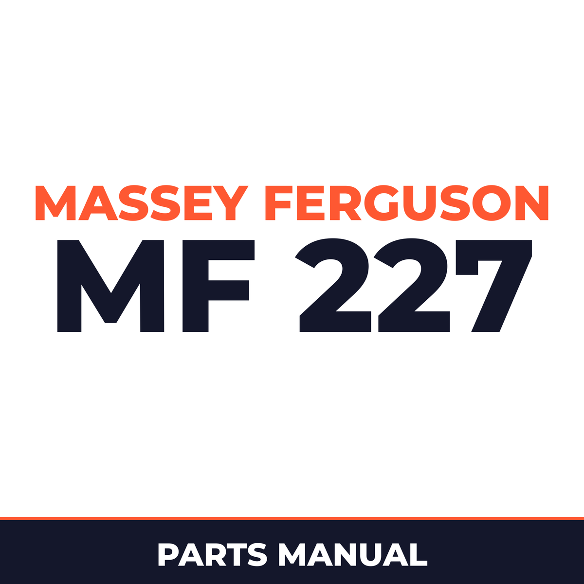 Massey Ferguson MF 227 Snow Thrower Machine Parts Manual