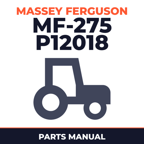 Massey Ferguson Mf-275 P12018 Tractor Parts Manual