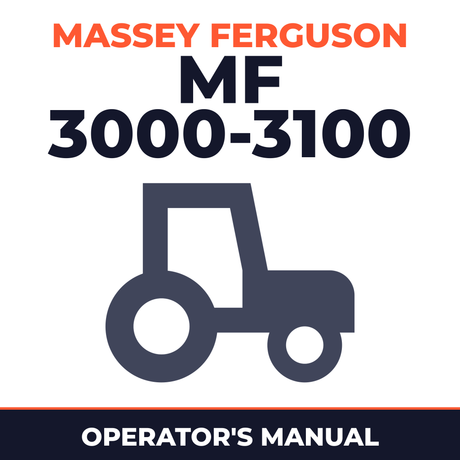 Massey Ferguson MF 3000-3100 Tractor Operator's Manual