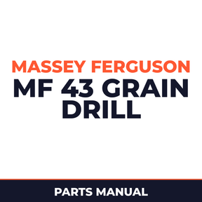 Massey Ferguson MF 43 Grain Drill Machine Parts Manual