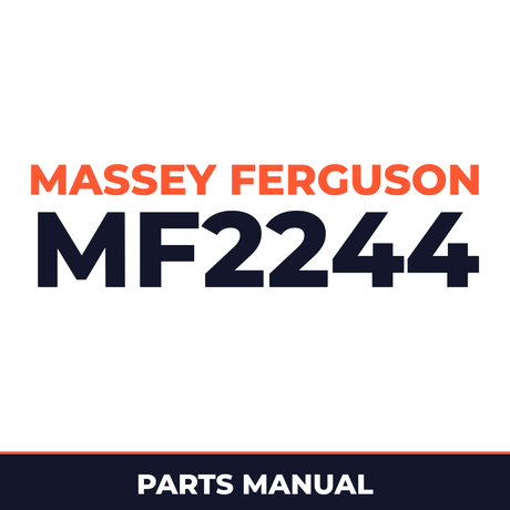 Massey Ferguson MF2244 Parts Catalog Manual