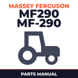Massey Ferguson MF290 MF-290 Tractor Parts Manual