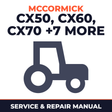 Mccormick CX - CX50 CX60 CX70/75 CX80/85 CX90/95 CX100/105 Tractor Service & Repair Manual