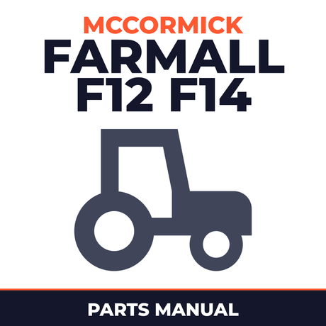 Mccormick Farmall F12 F14 Tractor Parts Manual