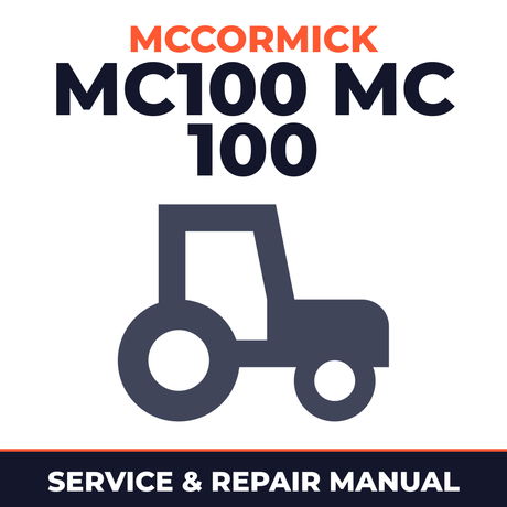 Mccormick MC100 MC 100 Tractor Service & Repair Manual
