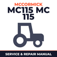 Mccormick MC115 MC 115 Tractor Service & Repair Manual