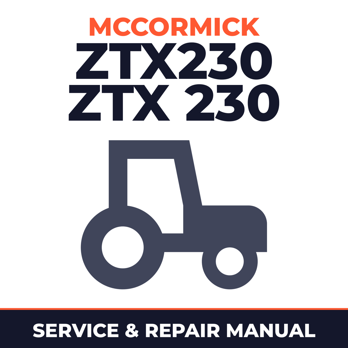 Mccormick ZTX230 ZTX 230 Tractor Service & Repair Manual