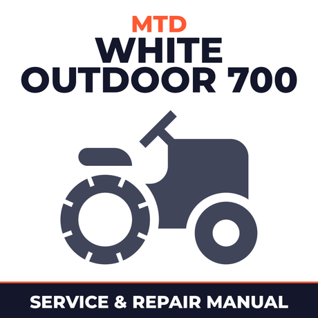 MTD 2010-2012 White Outdoor 700 Series Lawn Tractor Service & Repair Manual