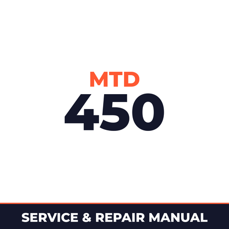 MTD 450 Series Tiller Service & Repair Manual