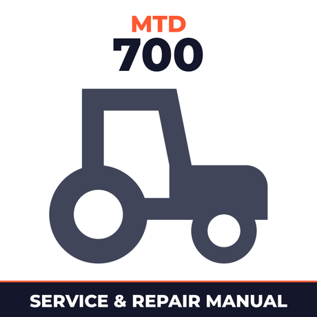 MTD 700 Series Riding Tractors Service & Repair Manual