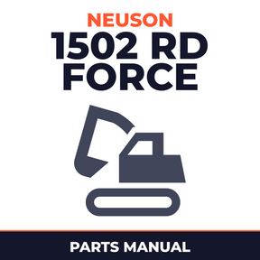 Neuson 1502 RD Force Crawler Excavator Spare Parts Catalog Manual # 1