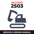 Neuson 2503 Compact Excavator Repair Service Manual