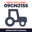New Holland 09GN2155 Tractor Operator's Manual