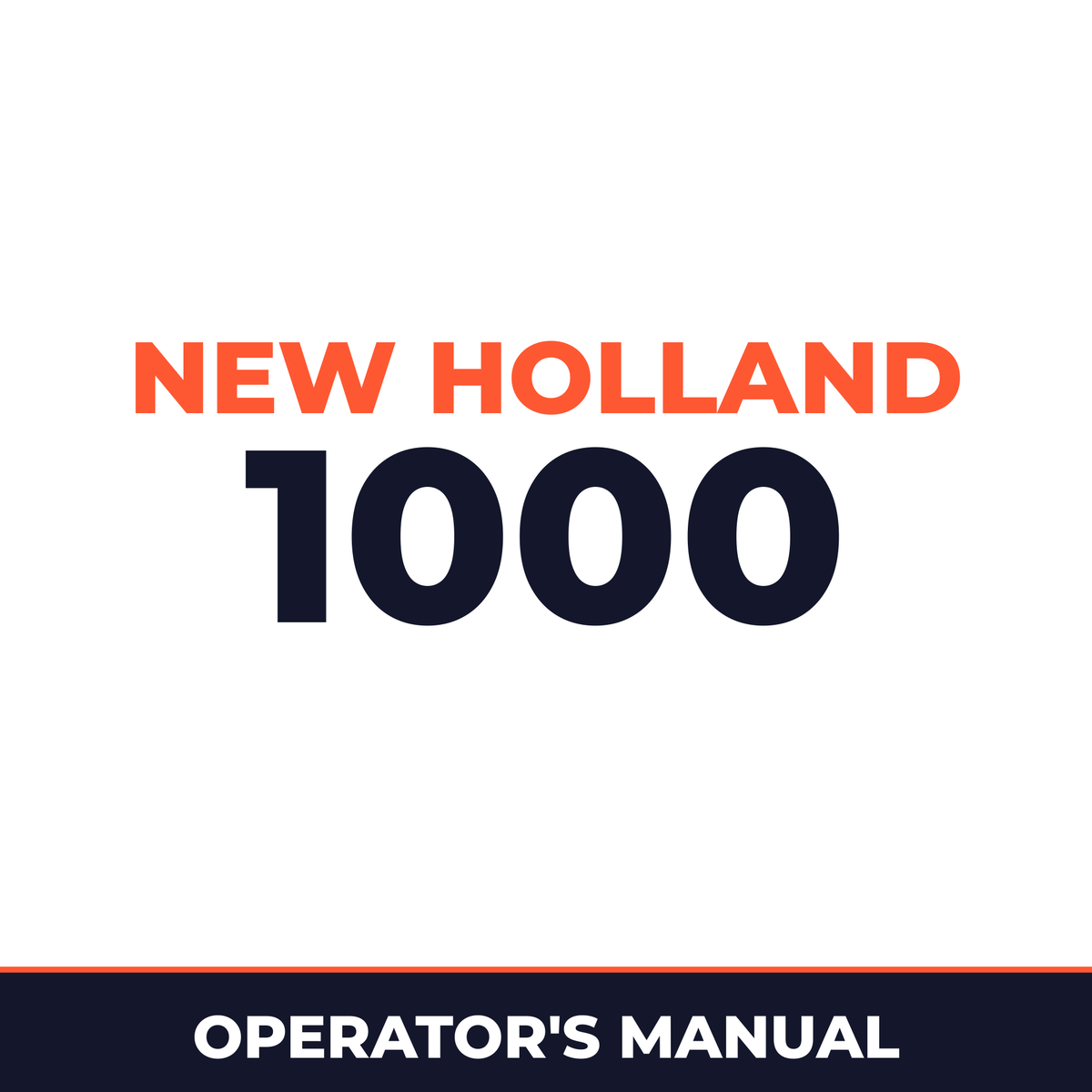New Holland 1000 Planter Operator's Manual