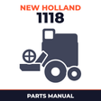 New Holland 1118 Combine Parts Manual