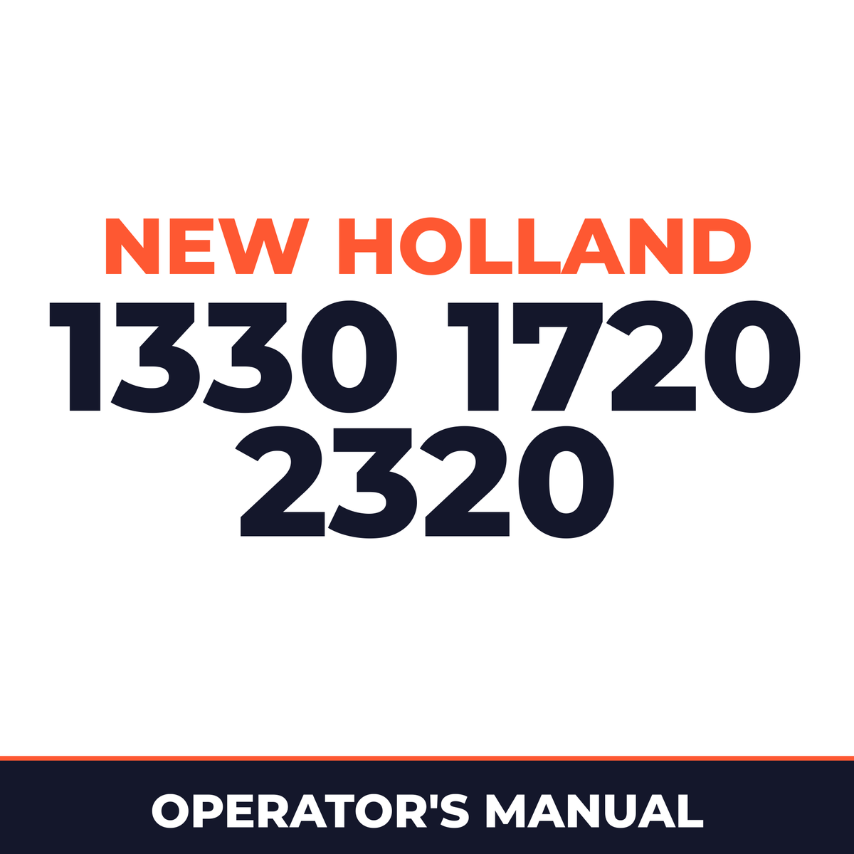 New Holland 1330 1720 2320 Planter Operator's Manual